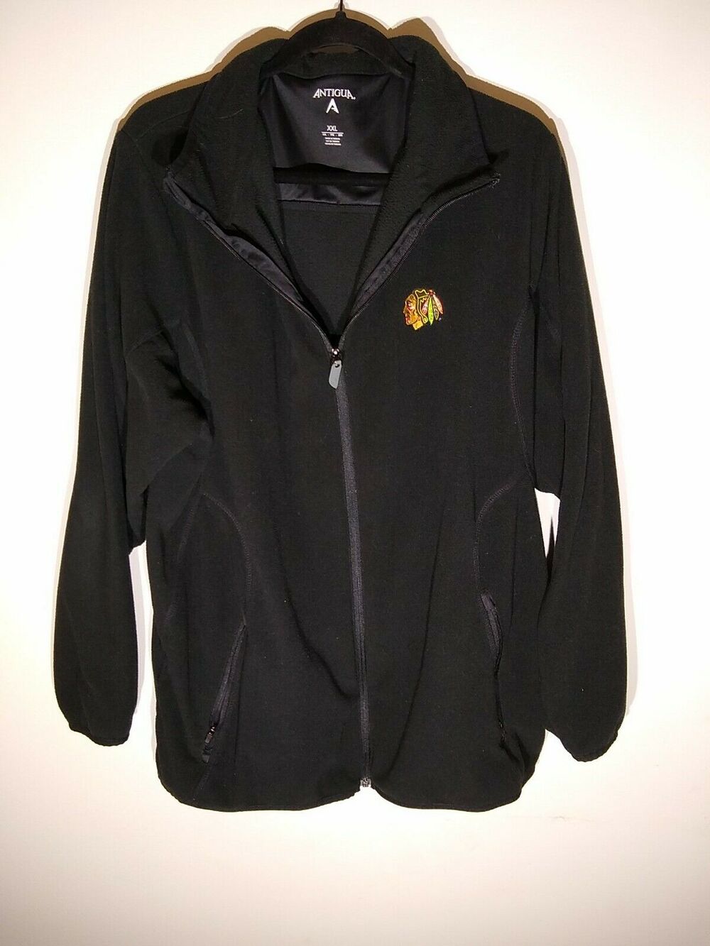 Men's Antigua Blackhawks Fleece Jacket. Size XXL